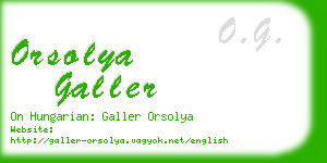 orsolya galler business card